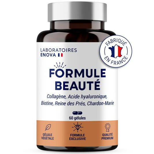 Formule Beauté - Cheveux, Peau & Ongles - Collagène Marin, Acide Hyaluronique, Biotine, Zinc, Selenium