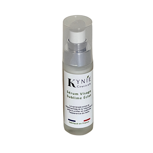 Sérum Visage Sublime Éclat Kynie Ceuticals  – anti-taches, imperfections et éclat pour peaux noires et métissées.
