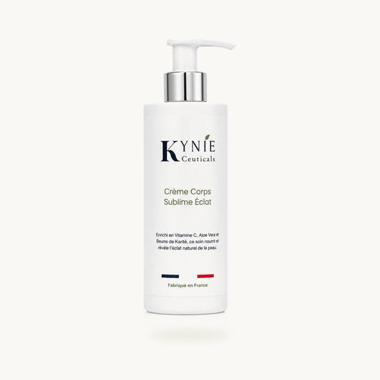 Crème Corps Sublime Éclat Kynie Ceuticals 400 ml, vitamine C et beurre de karité, fabriquée en France