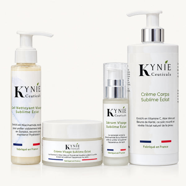 Routine Complète Visage & Corps Sublime Éclat Kynie Ceuticals : les 4 soins