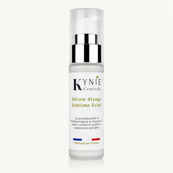Sérum Visage Sublime Éclat Kynie Ceuticals 30 ml, niacinamide et vitamine C, fabriqué en France